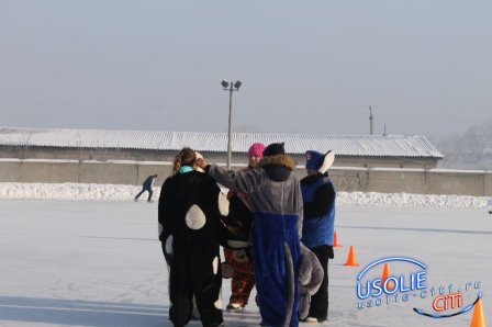 "В ледовом хороводе" на городском катке усольчане провели бал-маскарад