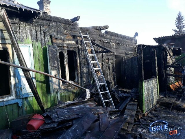 Трагедия: В Усолье сгорел дом, хозяин погиб, его сын в реанимации