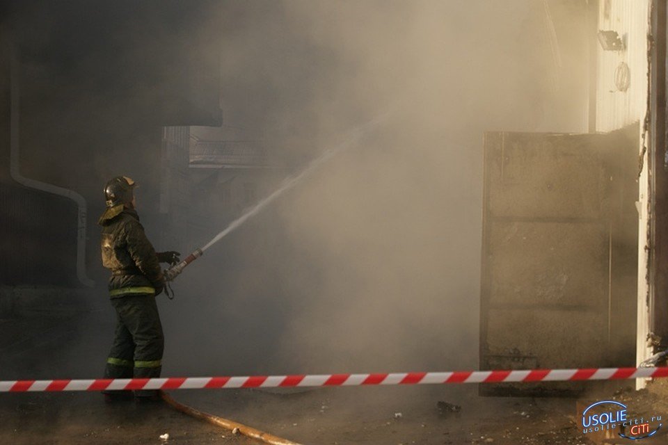 Рано утром горел неработающий завод «Усольехимпром»