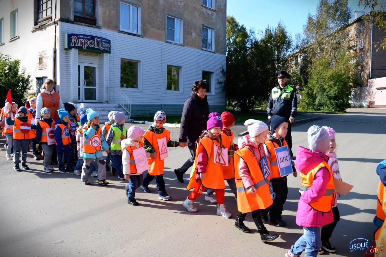 Усольские сотрудники Госавтоинспекции обучают воспитанников детских садов дорожной азбуке