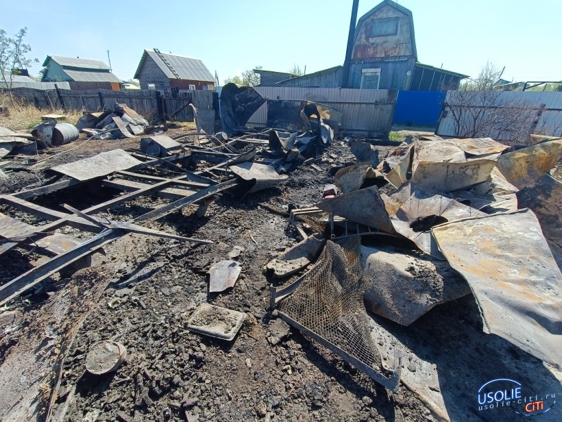 Произошёл пожар в одном из дачных домов на территории  Усольского района