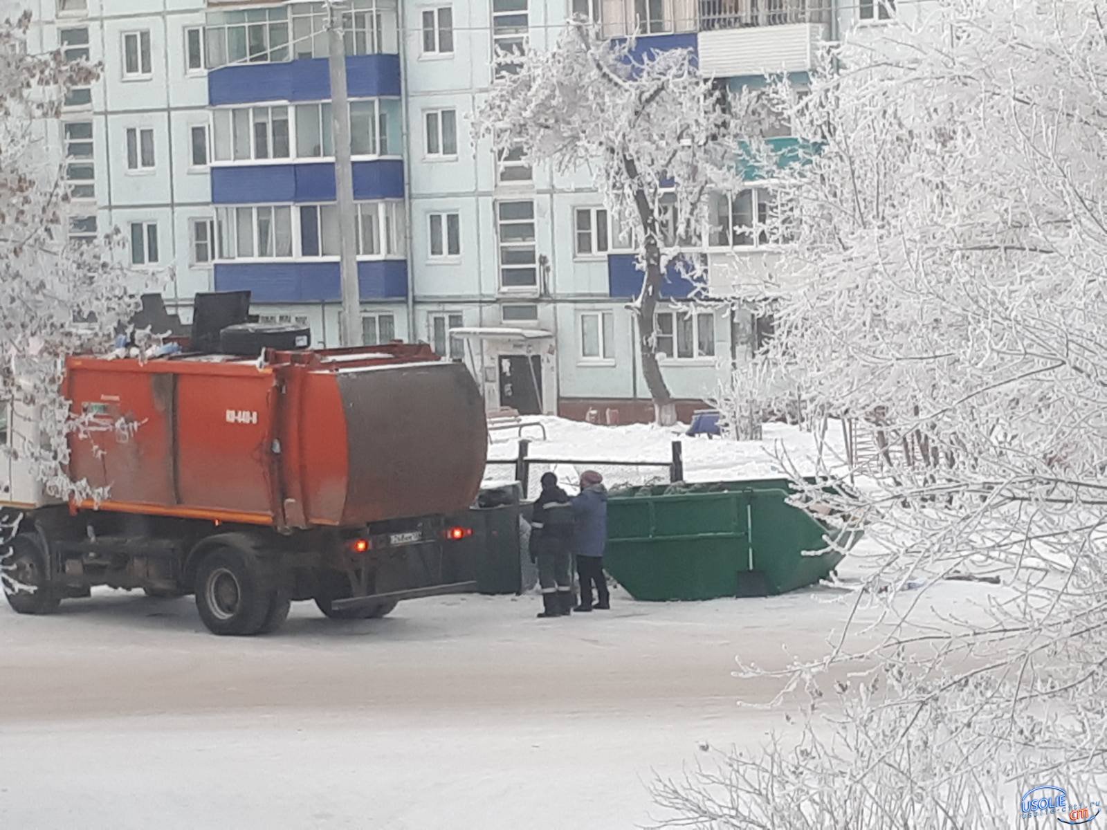 В Усолье в новогодние каникулы мусор вывозился оперативно