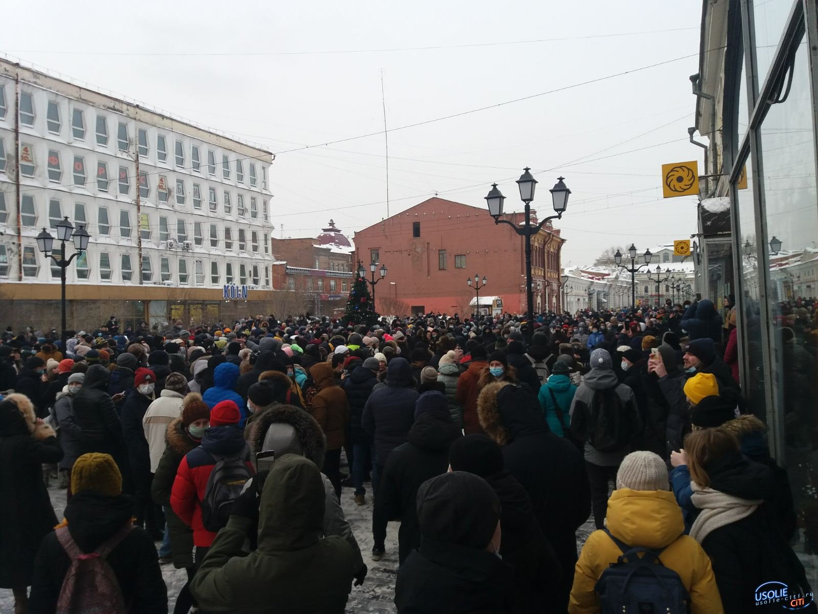 Жители Усолья побывали в Иркутске на акции в поддержку оппозиционера Алексея Навального