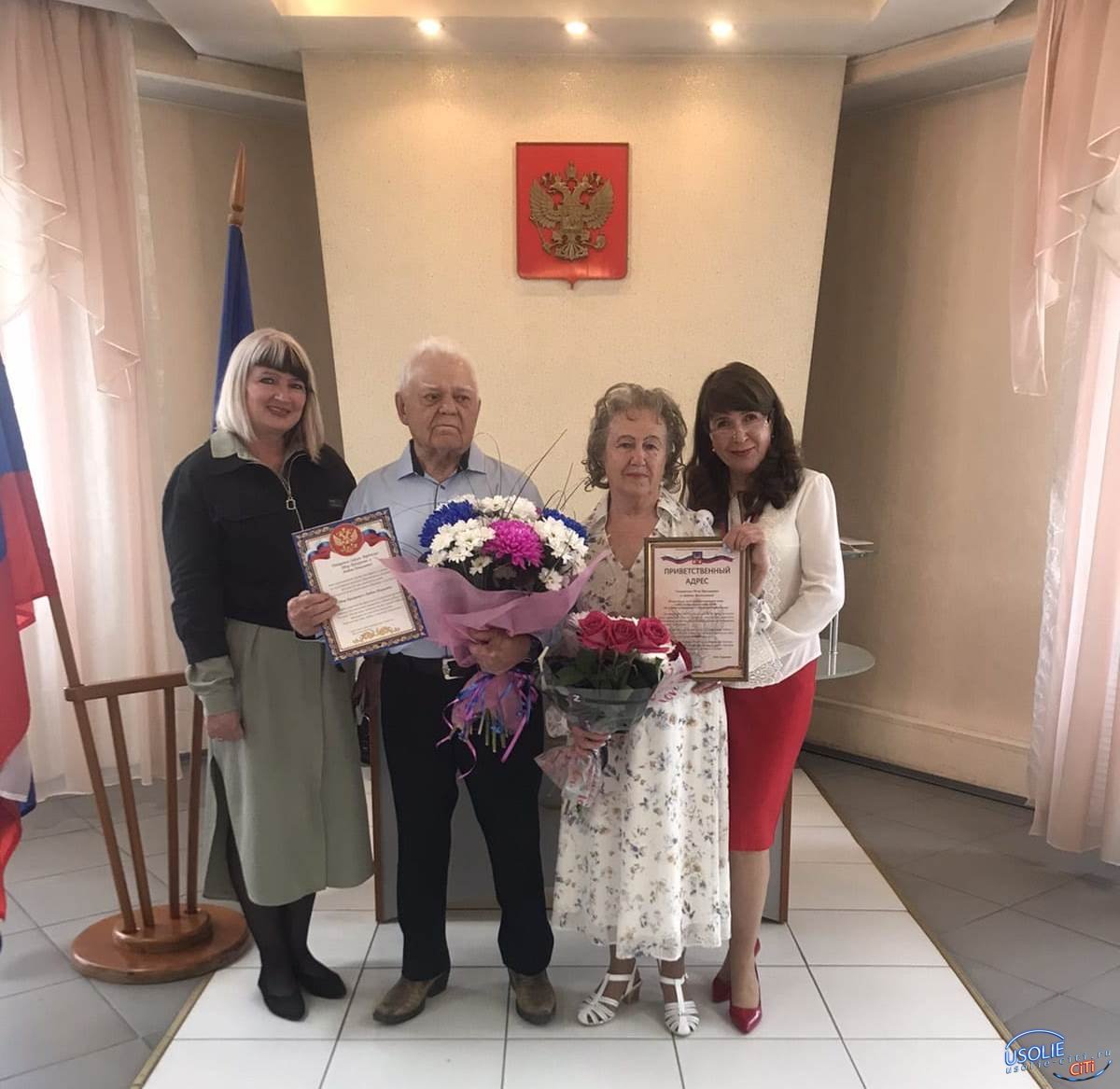 Усольская семья Вербовских отметила бриллиантовую свадьбу