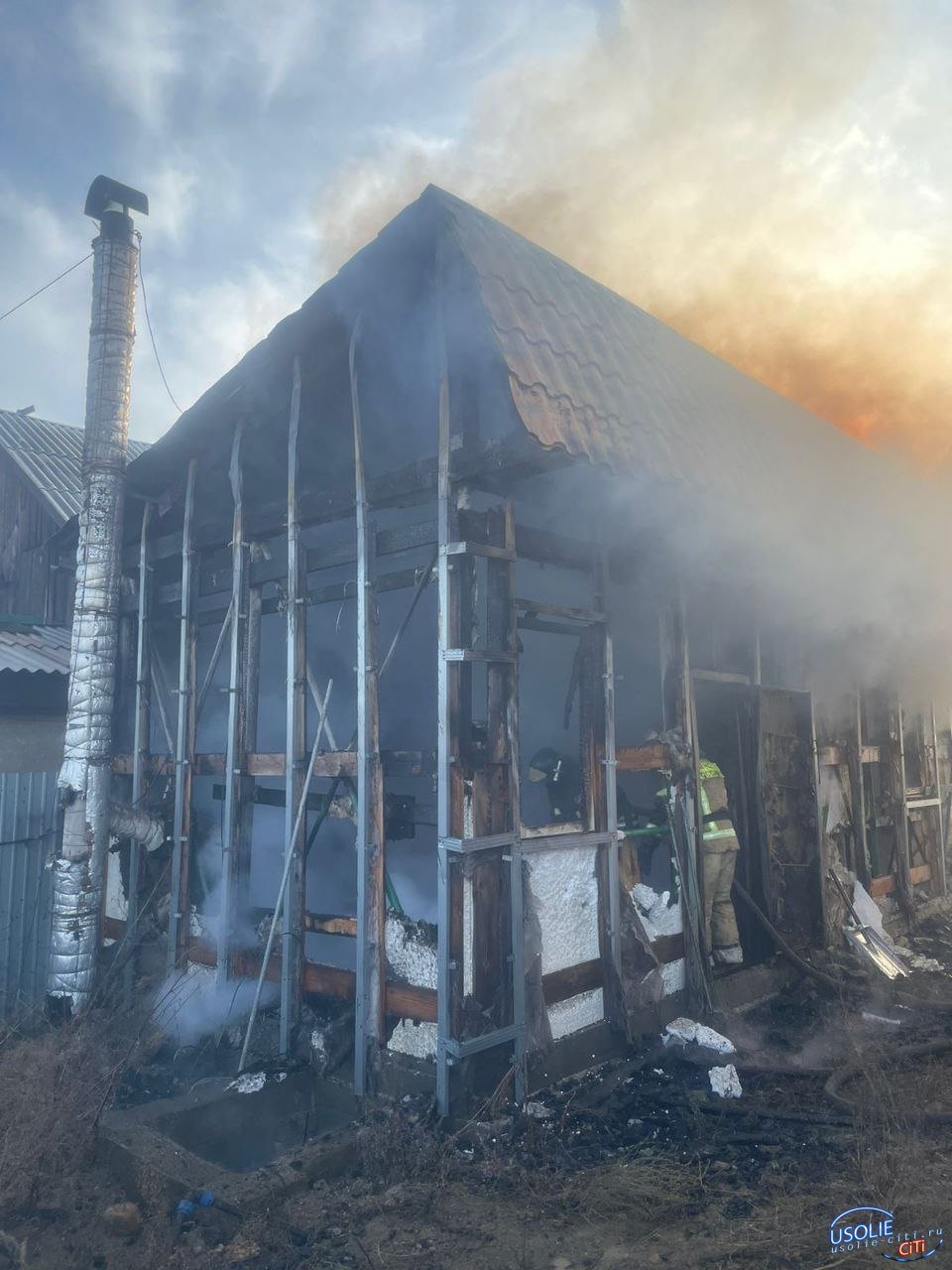 В Усолье горели магазины, бани,  гаражи