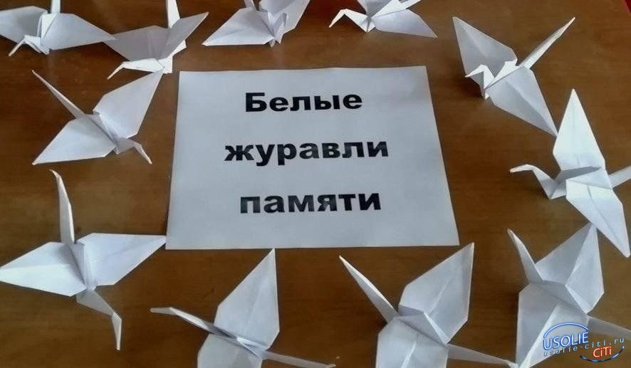 В Усолье-Сибирском  провели акцию «Бумажный журавлик»